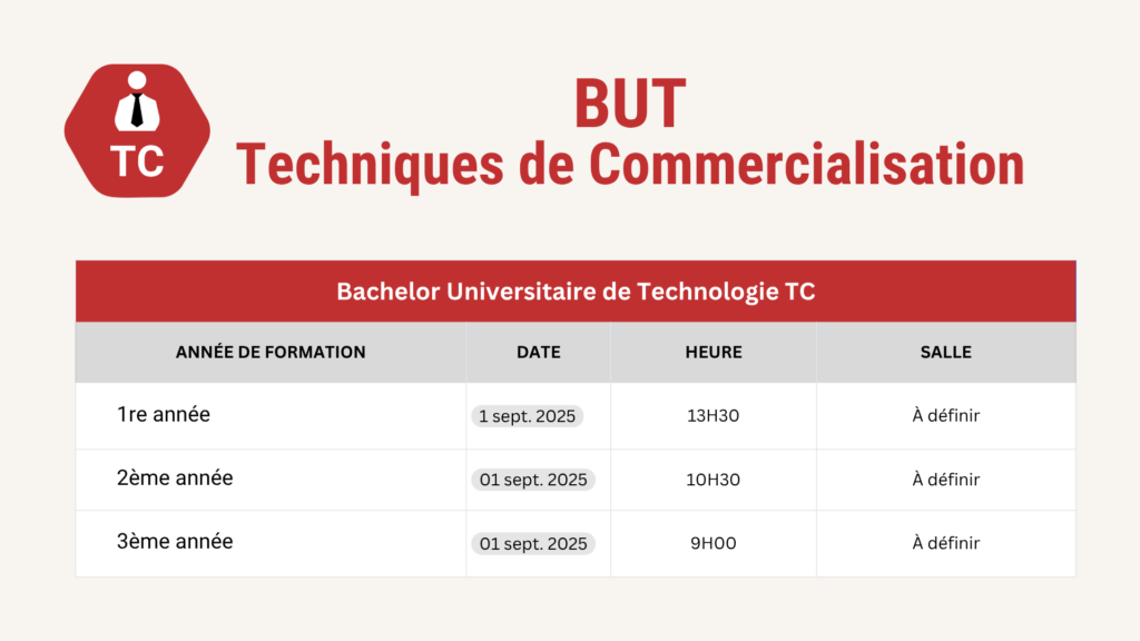 dates de rentrée TC