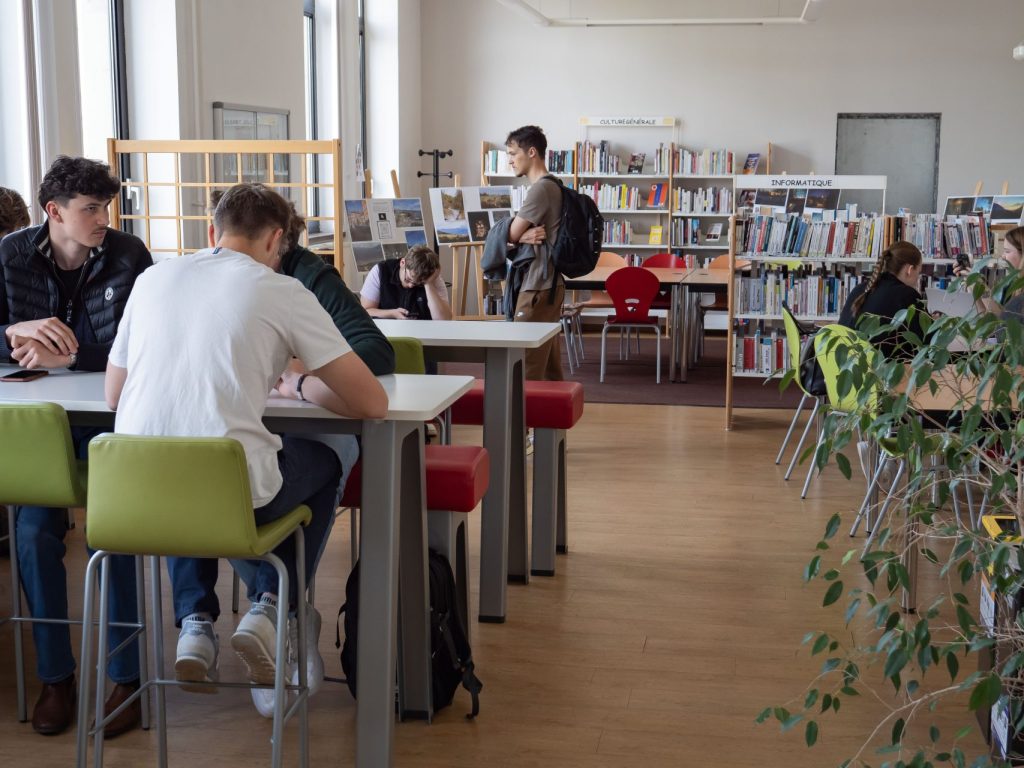 Étudiants à la BU de l'IUT Épinal-Hubert Curien